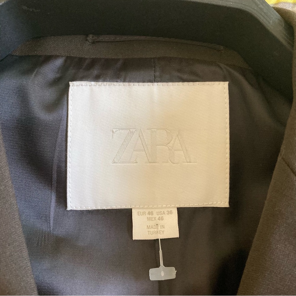 Zara Dark Brown Big Lapel Blazer Jacket | New Without Tags - Picture 8 of 13